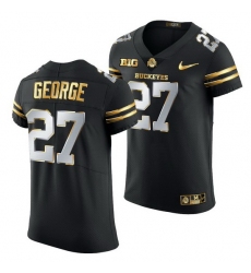Ohio State Buckeyes Eddie George Black Golden Edition Jersey