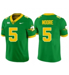 Men Oregon Ducks 5 Dakorien Moore Green Stitched Football Jersey