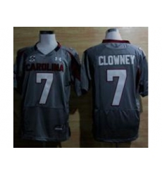 Under Armour South Carolina Javedeon Clowney #7 New SEC Patch NCAA Football - Grey