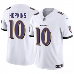 Youth Baltimore Ravens 10 DeAndre Hopkins White 2025 F U S E Vapor Limited Football Jersey