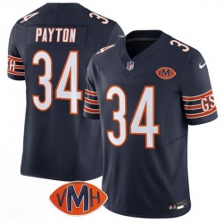 Men Chicago Bears 34 Walter Payton Navy 2025 F U S E  With VMH Patch Vapor Untouchable Limited Stitched Football Jersey