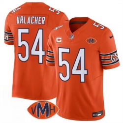 Men Chicago Bears 54 Brian Urlacher Orange 2025 F U S E  With 4 Star C Patch VMH Patch Vapor Untouchable Limited Stitched Football Jersey