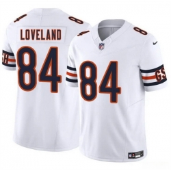 Men Chicago Bears 84 Colston Loveland White 2025 Draft F U S E  Vapor Untouchable Limited Stitched Football Jersey