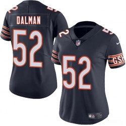 Women Chicago Bears 52 Drew Dalman Navy 2025 Vapor Stitched Jersey