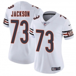 Women Chicago Bears 73 Jonah Jackson White 2025 Vapor Stitched Jersey