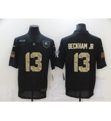 Nike Cleveland Browns 13 Odell Beckham Jr  Black Camo 2020 Salute To Service Limited Jersey