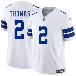 Men Dallas Cowboys 2 Juanyeh Thomas White 2025 F U S E Vapor Untouchable Limited Stitched Football Jersey