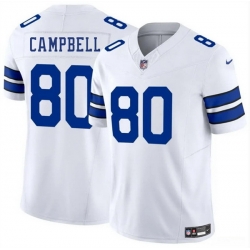 Men Dallas Cowboys 80 Parris Campbell White 2025 F U S E Vapor Untouchable Limited Stitched Football Jersey