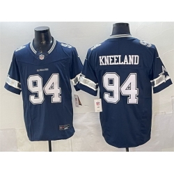 Men Dallas Cowboys 94 Marshawn Kneeland Navy F U S E  Vapor Limited Stitched Football Jersey