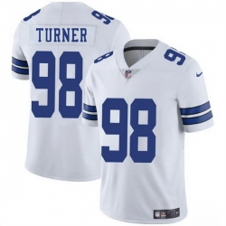 Men Dallas Cowboys 98 Payton Turner White 2025 Vapor Untouchable Limited Stitched Football Jersey