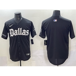Men Dallas Cowboys Blank Black  Gothic Lone Star Edition Limited Stitched Baseball Jersey