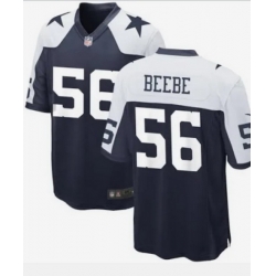 Men Dallas Cowboys Cooper Beebe #56 Blue Thanksgiven Stitched NFL Jersey