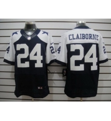Nike Dallas Cowboys 24 Morris Claiborne Blue Elite Thankgivings NFL Jersey