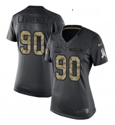 Womens Nike Dallas Cowboys 90 Demarcus Lawrence Limited Black 2016 Salute to Service NFL Jersey