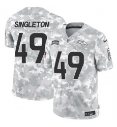 Men Denver Brocos Alex Singleton #49 2024 Salute To Service Stitched Limited NFL Jersey