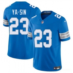 Men Detroit Lions 23 Rock Ya Sin Blue 2025 F U S E  Vapor Limited Stitched Jersey
