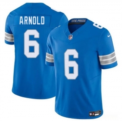 Men Detroit Lions 6 Terrion Arnold Blue 2025 F U S E  Vapor Limited Stitched Jersey