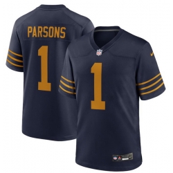 Youth Green Bay Packers Micah Parsons #1 Blue Nike F U S E Stitched NFL Jersey
