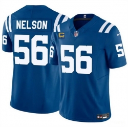 Men Indianapolis Colts 56 Quenton Nelson Blue 2025 F U S E  With 4 Star C Patch Vapor Limited Stitched Football Jersey