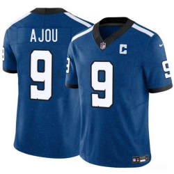 Men Indianapolis Colts 9 Ajou Ajou Blue 2025 F U S E  Throwback Vapor Limited Stitched Football Jersey