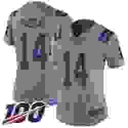 Women Zach Pascal Limited Jersey 14 Football Indianapolis Colts Gray 100th Seas