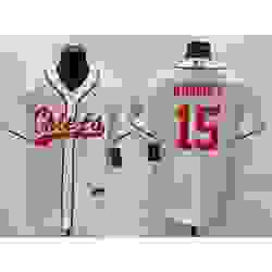Men Kansas City Chiefs 15 Patrick Mahomes White With Patch Cool Base Stitched Baseball Jersey