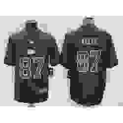 Men Kansas City Chiefs 87 Travis Kelce Black Reflective Limited Stitched Football Jersey