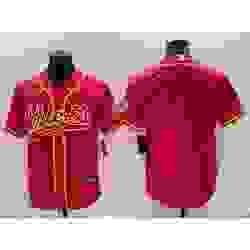 Men Kansas City Chiefs Blank Red Cool Base Stitched Baseball Jersey