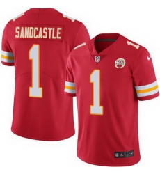 Nike Chiefs #1 Leon Sandcastle Red Mens Stitched NFL Limited Rush Jersey