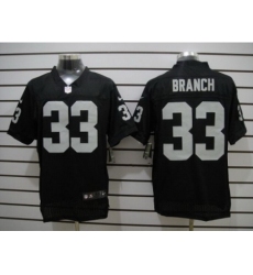 Nike Oakland Raiders 33 Tyvon Branch Black Elite NFL Jersey