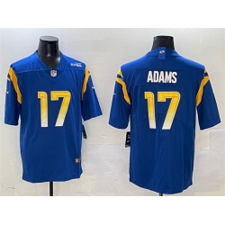 Men Los Angeles Rams 17 Davante Adams Blue 2024 Vapor Untouchable Stitched Football Jersey