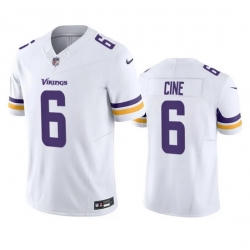 Men Minnesota Vikings 6 Lewis Cine White 2023 F U S E  Vapor Untouchable Stitched Jersey