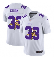 Minnesota Vikings 33 Dalvin Cook White Men Nike Team Logo Dual Overlap Limited NFL Jersey