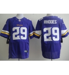Nike Minnesota Vikings 29 Xavier Rhodes Purple Elite NFL Jersey