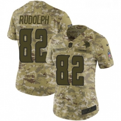 Womens Nike Minnesota Vikings 82 Kyle Rudolph Limited Camo 2018 Salute to Service NFL Jersey