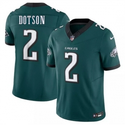 Men Philadelphia Eagles 2 Jahan Dotson Green 2025 New F U S E  Vapor Untouchable Limited Stitched Football Jersey
