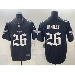 Men Philadelphia Eagles 26 Saquon Barkley Black 2025 F U S E   27Gothic Philly Edition 27 Vapor Limited Stitched Football Jersey