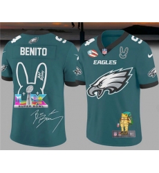 Men Philadelphia Eagles Green Bad Bunny Super Bowl Football Jersey