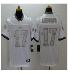 New Philadelphia Eagles #17 Nelson Agholor White Men's Stitched NFL Limited Platinum Jersey