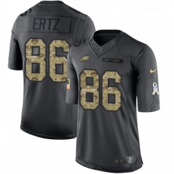 Youth Nike Philadelphia Eagles 86 Zach Ertz Limited Black 2016 Salute to Service NFL Jersey