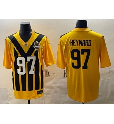 Men's Pittsburgh Steelers #97 Cameron Heyward Gold 1933 Throwback Alternate Stitched Football Jersey