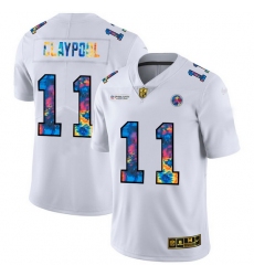 Pittsburgh Steelers 11 Chase Claypool Men White Nike Multi Color 2020 NFL Crucial Catch Limited NFL Jersey