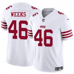 Men San Francisco 49ers 46 Jon Weeks White 2025 F U S E  Vapor Untouchable Limited Stitched Football Jersey
