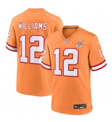 Men Tampa Bay Buccaneers 12  Williams Orange Limited Stitched Jersey