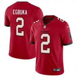 Men Tampa Bay Buccaneers 2 Emeka Egbuka Red 2025 Draft Vapor Limited Stitched Jersey