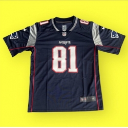 Men NEW New England Patriots 81 Aaron Hernandez Blue Vapor Limited Jerseys
