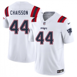 Men New England Patriots 44 K 27Lavon Chaisson White 2025 F U S E  Vapor Limited Stitched Football Jersey