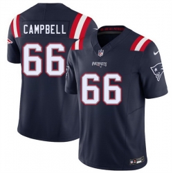 Men New England Patriots 66 Will Campbell Navy 2025 F U S E  Vapor Limited Stitched Football Jersey