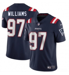 Men New England Patriots 97 Milton Williams Navy 2025 Vapor Limited Stitched Football Jersey
