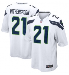 Men Nike Seattle Seahawks #21 Devon Witherspoon White F U S E Stitched Jersey